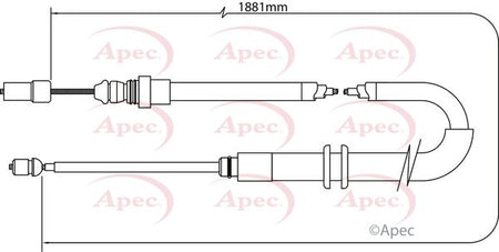 Apec CAB1382 Cable Pull, parking brake - 1