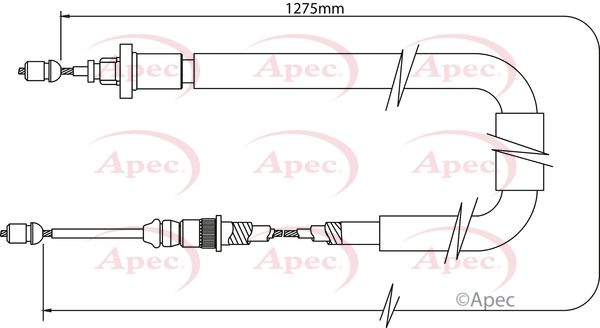 Apec CAB1384 Cable Pull, parking brake - 1