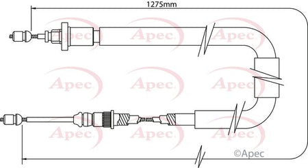 Apec CAB1384 Cable Pull, parking brake - 1