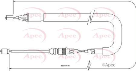 Apec CAB1385 Cable Pull, parking brake - 1