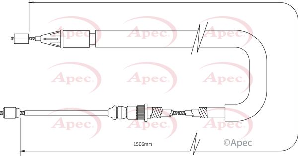 Apec CAB1385 Cable Pull, parking brake - 1