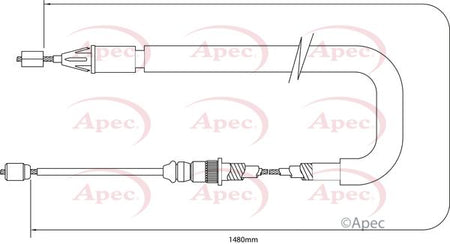 Apec CAB1386 Cable Pull, parking brake - 1