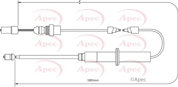 Apec CAB1387 Cable Pull, parking brake - 1