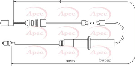 Apec CAB1387 Cable Pull, parking brake - 1