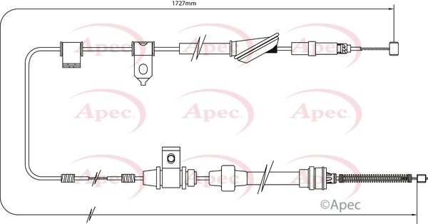 Apec CAB1388 Cable Pull, parking brake - 1