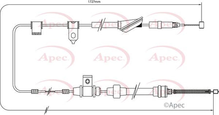 Apec CAB1388 Cable Pull, parking brake - 1