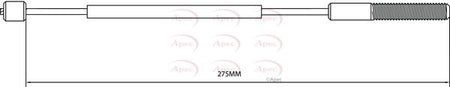 Apec CAB1390 Cable Pull, parking brake - 1
