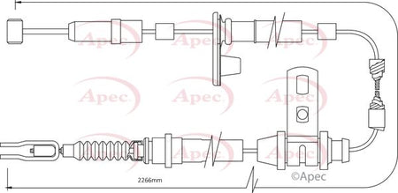 Apec CAB1391 Cable Pull, parking brake - 1