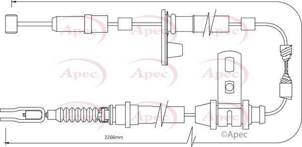 Apec CAB1391 Cable Pull, parking brake - 1