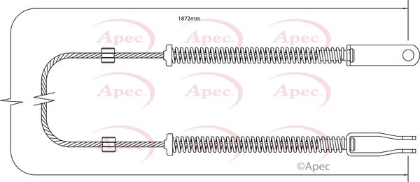 Apec CAB1392 Cable Pull, parking brake - 1