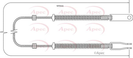 Apec CAB1392 Cable Pull, parking brake - 1