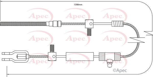 Apec CAB1394 Cable Pull, parking brake - 1