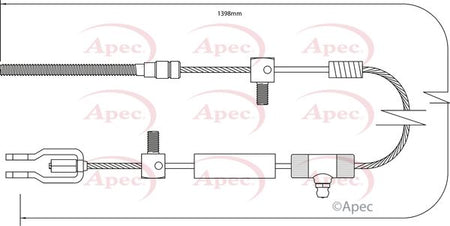 Apec CAB1394 Cable Pull, parking brake - 1