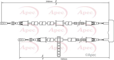 Apec CAB1395 Cable Pull, parking brake - 1