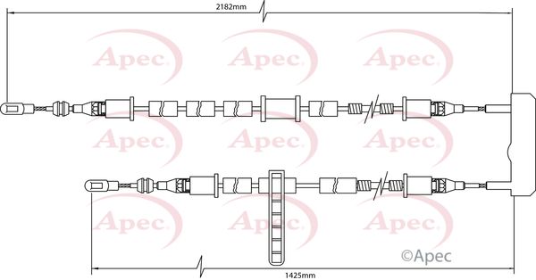 Apec CAB1395 Cable Pull, parking brake - 1
