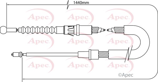 Apec CAB1397 Cable Pull, parking brake - 1