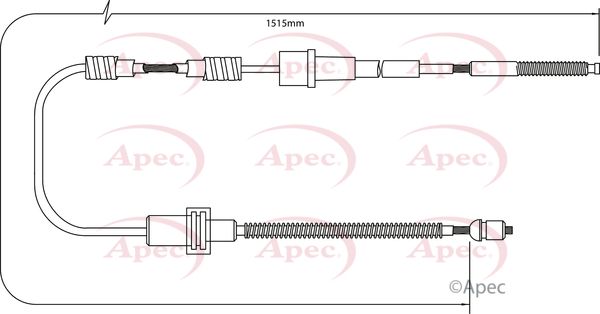 Apec CAB1398 Cable Pull, parking brake - 1