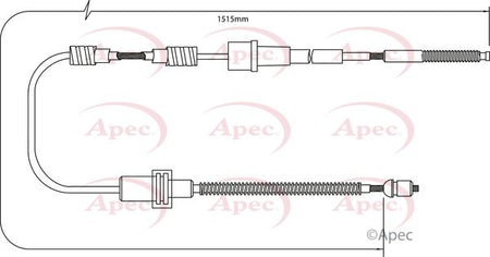 Apec CAB1398 Cable Pull, parking brake - 1