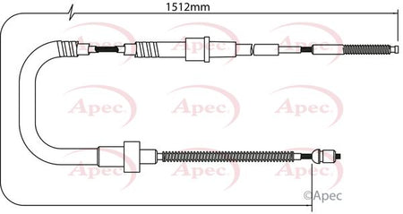 Apec CAB1399 Cable Pull, parking brake - 1