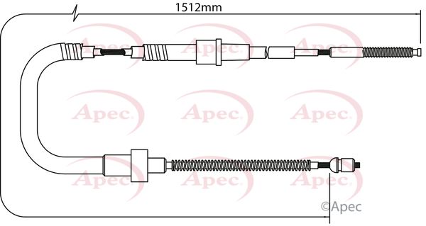 Apec CAB1399 Cable Pull, parking brake - 1