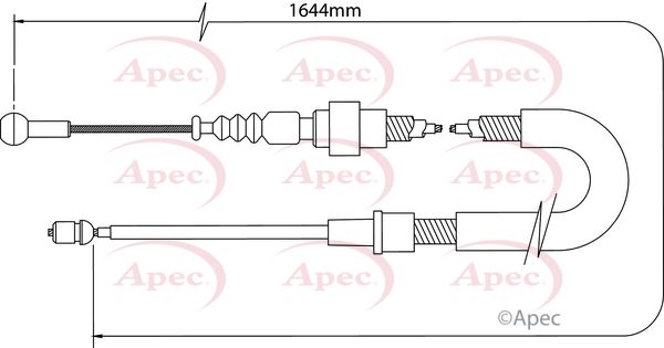Apec CAB1400 Cable Pull, parking brake - 1