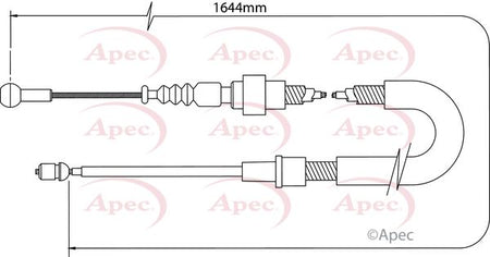 Apec CAB1400 Cable Pull, parking brake - 1
