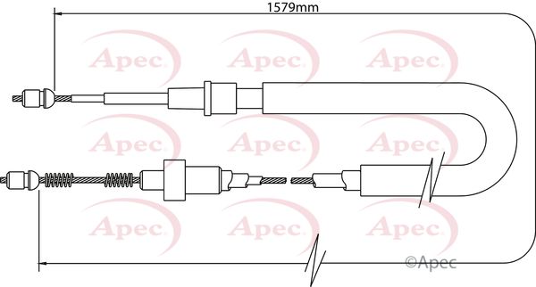 Apec CAB1401 Cable Pull, parking brake - 1
