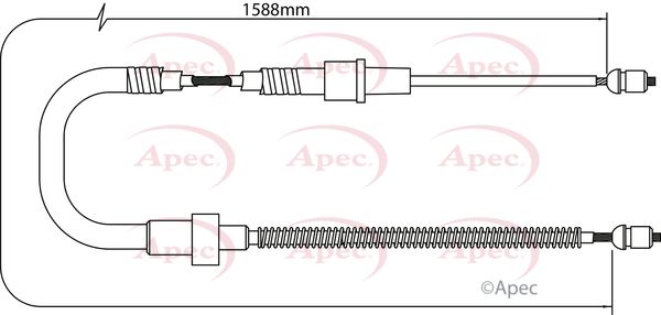 Apec CAB1404 Cable Pull, parking brake - 1