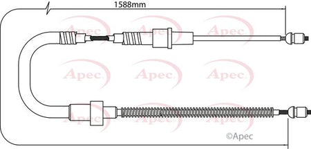 Apec CAB1404 Cable Pull, parking brake - 1
