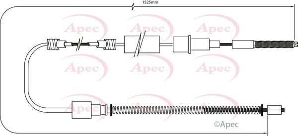 Apec CAB1405 Cable Pull, parking brake - 1
