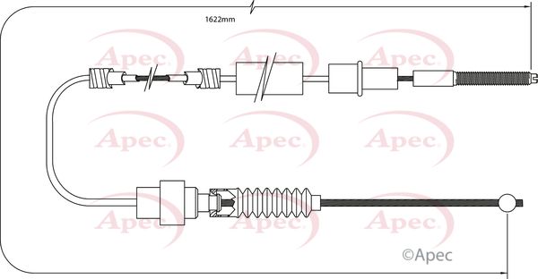 Apec CAB1406 Cable Pull, parking brake - 1