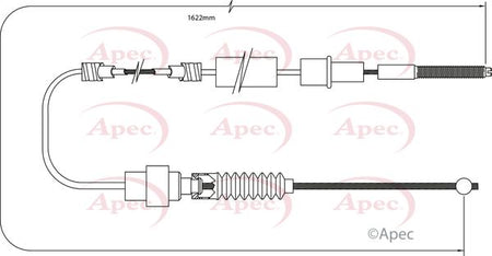 Apec CAB1406 Cable Pull, parking brake - 1