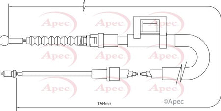 Apec CAB1408 Cable Pull, parking brake - 1