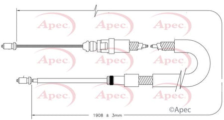 Apec CAB1410 Cable Pull, parking brake - 1