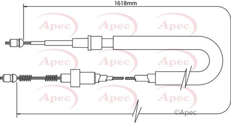 Apec CAB1411 Cable Pull, parking brake - 1