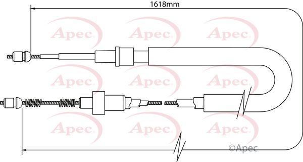 Apec CAB1411 Cable Pull, parking brake - 1