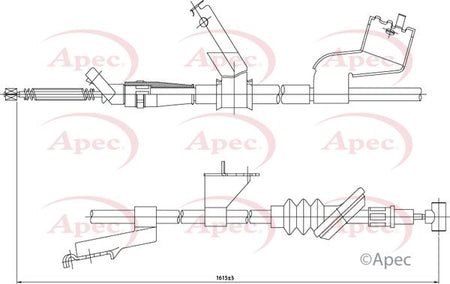 Apec CAB1413 Cable Pull, parking brake - 1