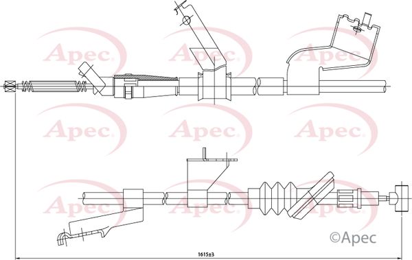 Apec CAB1413 Cable Pull, parking brake - 1