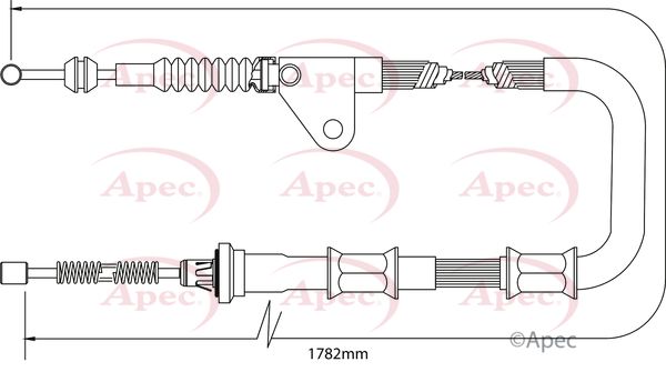 Apec CAB1415 Cable Pull, parking brake - 1