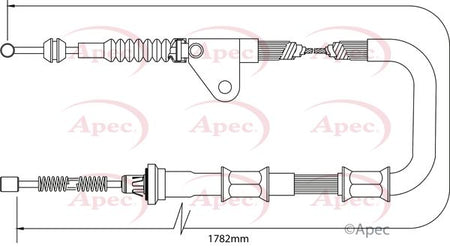 Apec CAB1415 Cable Pull, parking brake - 1