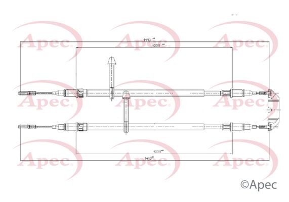 Apec CAB1417 Cable Pull, parking brake - 1