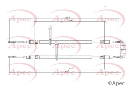 Apec CAB1417 Cable Pull, parking brake - 1