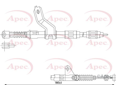 Apec CAB1418 Cable Pull, parking brake - 1