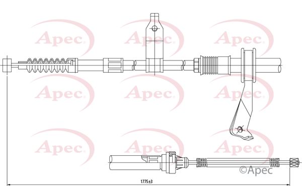 Apec CAB1419 Cable Pull, parking brake - 1