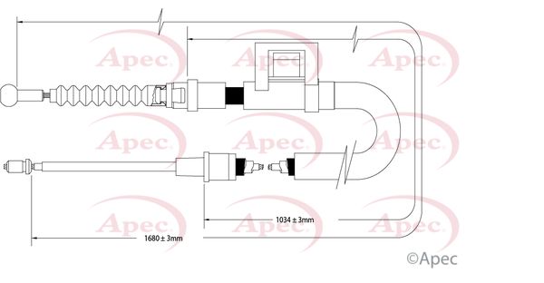 Apec CAB1423 Cable Pull, parking brake - 1
