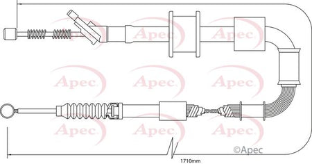 Apec CAB1424 Cable Pull, parking brake - 1