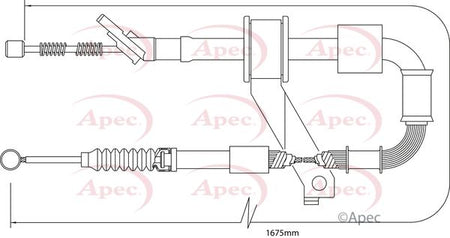 Apec CAB1425 Cable Pull, parking brake - 1