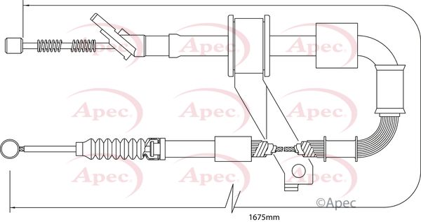 Apec CAB1425 Cable Pull, parking brake - 1
