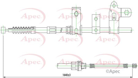 Apec CAB1426 Cable Pull, parking brake - 1