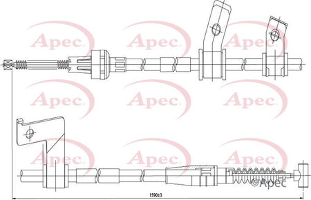 Apec CAB1427 Cable Pull, parking brake - 1